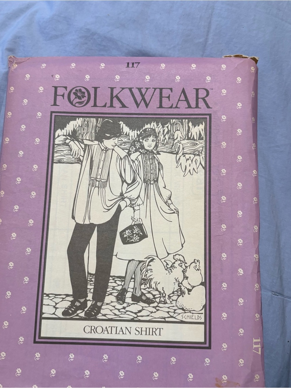 Folkwear Croatian Button-Down Shirt Pattern - Lavender